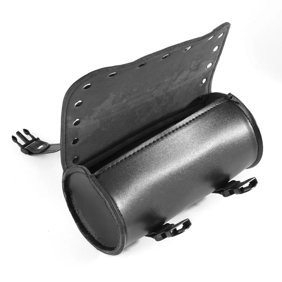 

Universal Motorcycle PU Leather with Plastic buckles Tool Bag Luggage Saddlebag Roll Barrel Multi-functional Storage Bag