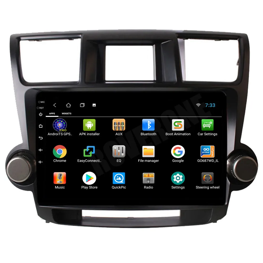 Автомагнитола RoverOne для Toyota Highlander Kluger 2009 2013 Android 10 автомобильный мультимедийный
