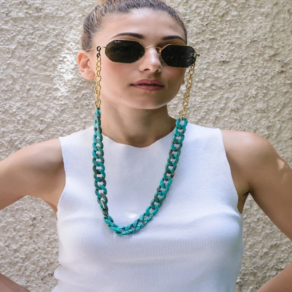 Акриловая цепочка для очков ручной работы в богемном этническом стиле 2021 Модные