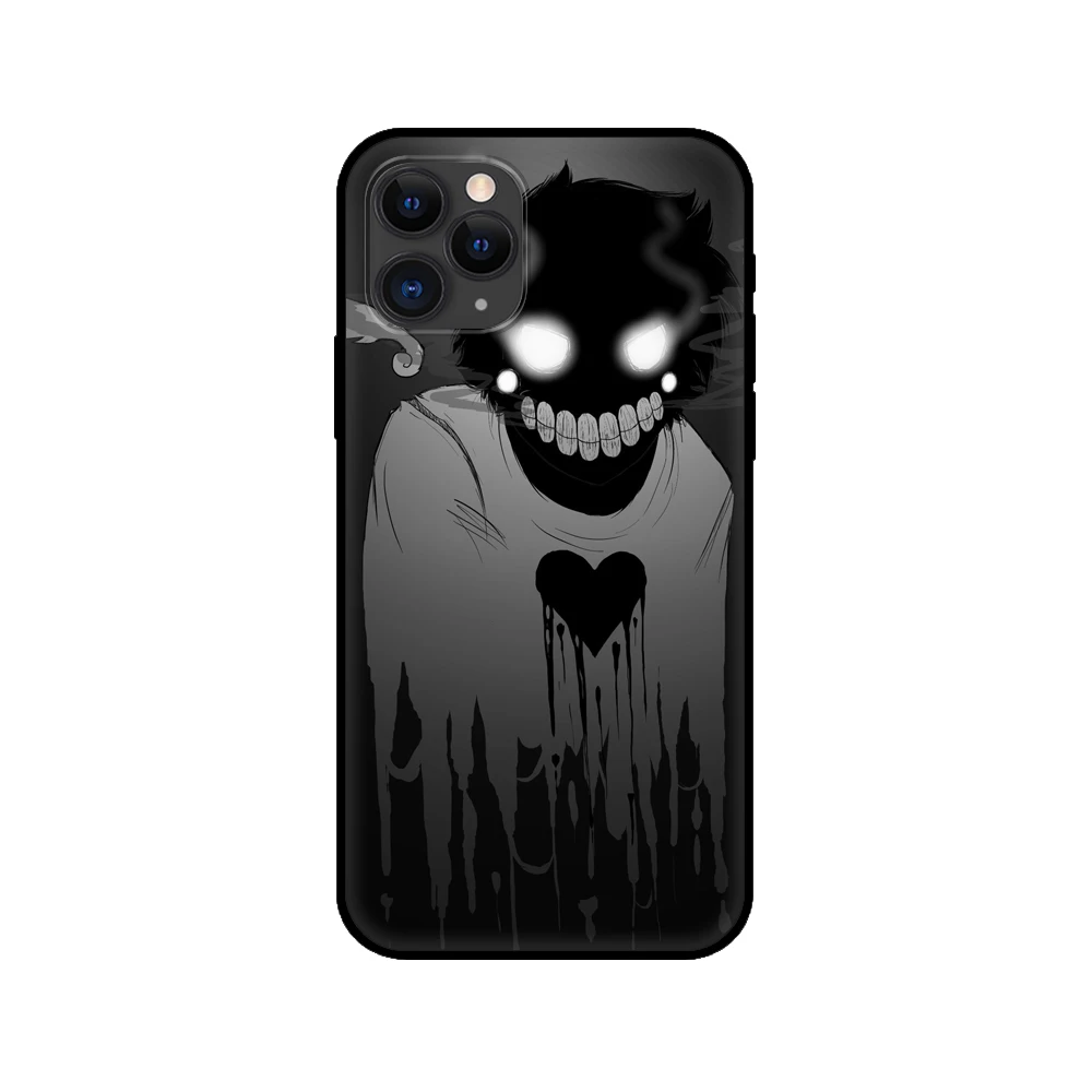 Black tpu case for iphone 5 5s se 2020 6 6s 7 8 plus x 10 XR XS 11 12 mini pro MAX back cover Devil Bad Boy Anime
