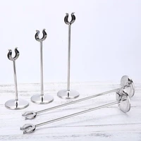 stainless steel table place card holder tabletop menu holder table number holder recipe holder reserved card holder