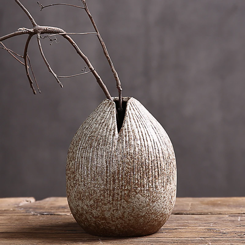 Креативная ручная работа настольная ваза для украшения гостиной керамическая