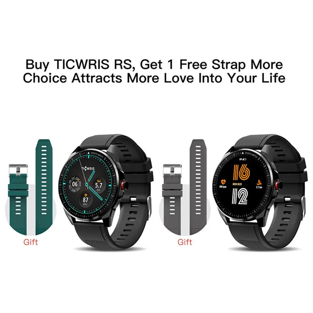 

Smart Watch Waterproof Sports Wristband with Touch Screen TICWRIS RS 1.3-inch ultra-thin bezel smart watch, 31 multi-sport modes