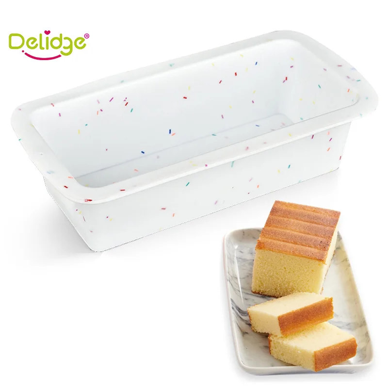 

Delidge 1PC Rectangular Non-stick Food Grade Silicone Bread Mold Toast Pan Cake Tray Cake Mould Kitchen Baking Tools