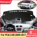 Нескользящий коврик для Volkswagen VW POLO 6R 6C 2009  2017 5 MK5, накладка на приборную панель, Солнцезащитный ковер, коврик, аксессуары для автомобиля 2012 2015