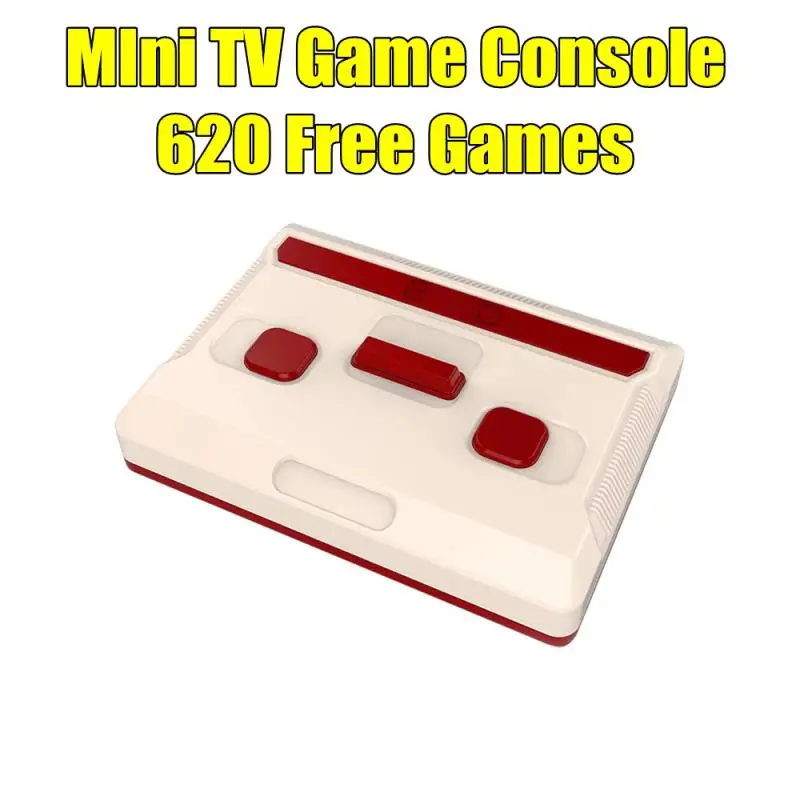 

Free Shipping Mini TV Game Console with 620 free 8 bit games two gamepad controllers video game consoles for fc/nes gaming