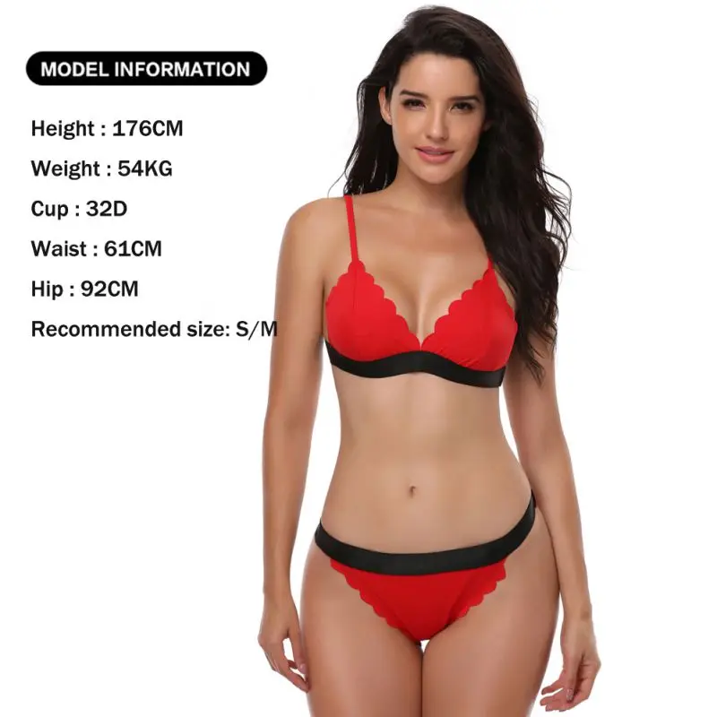 Женский новый комплект из двух предметов с треугольным вырезом и низкой талией