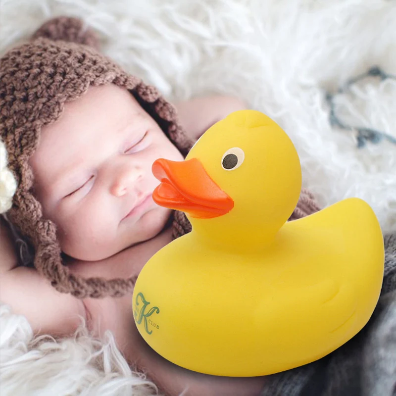 8 см Детские Игрушки для ванны ПВХ Резиновые из утиного пуха Большие желтой утки