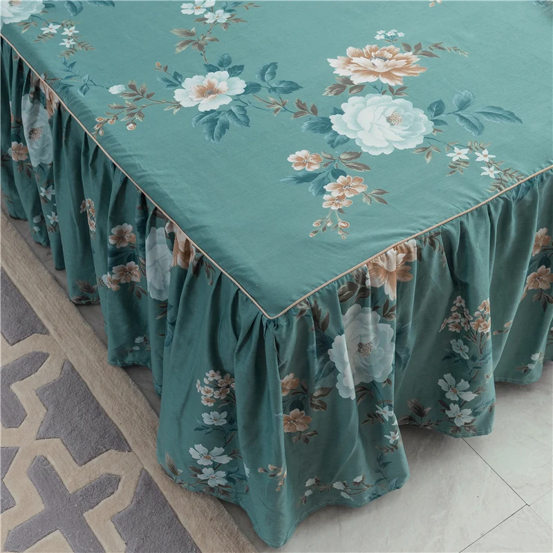 

Luxury European American floral bedding set 100% cotton bed sets bed skirt high quality duvet cover twin queen king quilt cover