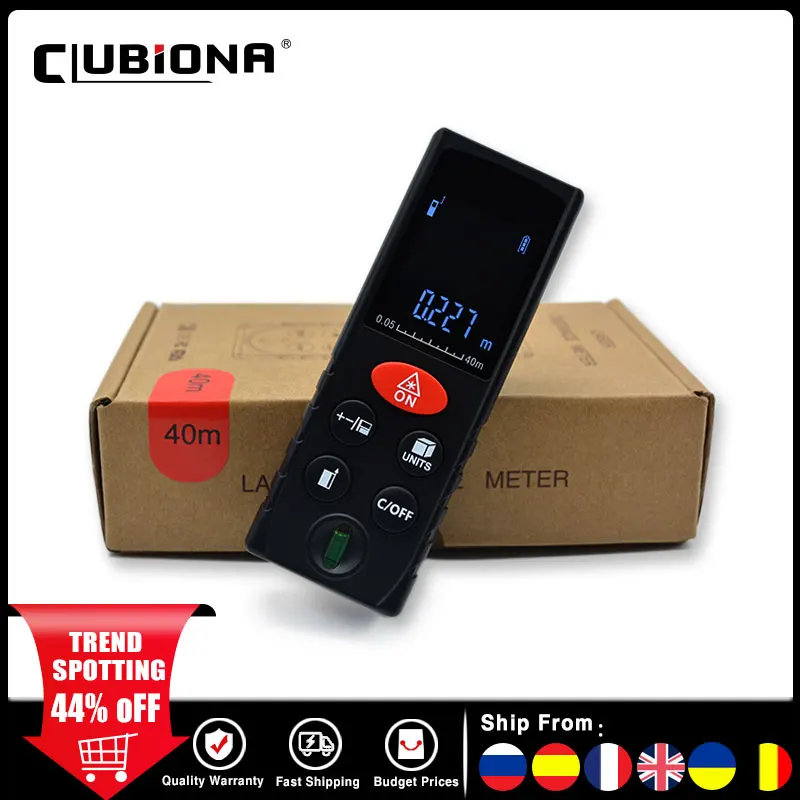 Высокоточный и красивый ударопрочный цифровой дальномер с диапазоном 40 м 60 80 100