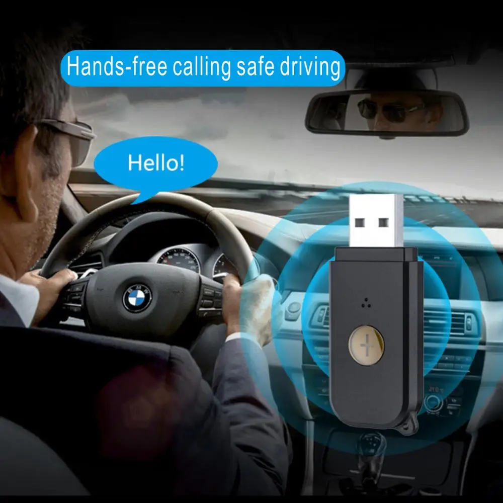 HXB Bluetooth приемник аудио USB AUX Receptor автомобильный 3 5 мм телефон громкой связи вызов