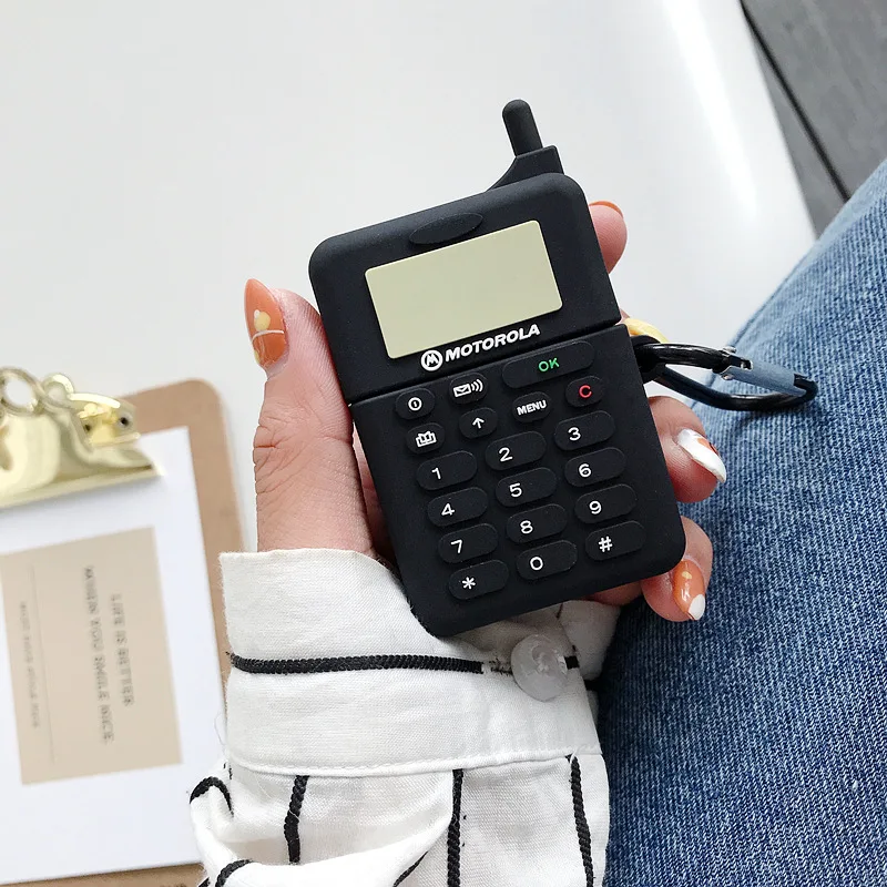 

Creativity Vintage Motorola Phone Case for Apple AirPods 1 2 Pro Charging Box Soft Silicone Shockproof Earphone Protective Cover