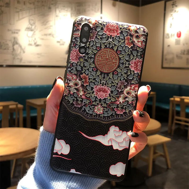 Для Huawei P40 Pro P30 P20 Y9S Nova 6 7i Honor 9X 8X Max коврики 30 20 20X 10 V20 V30 чехол 3D рельеф Ретро мягкий