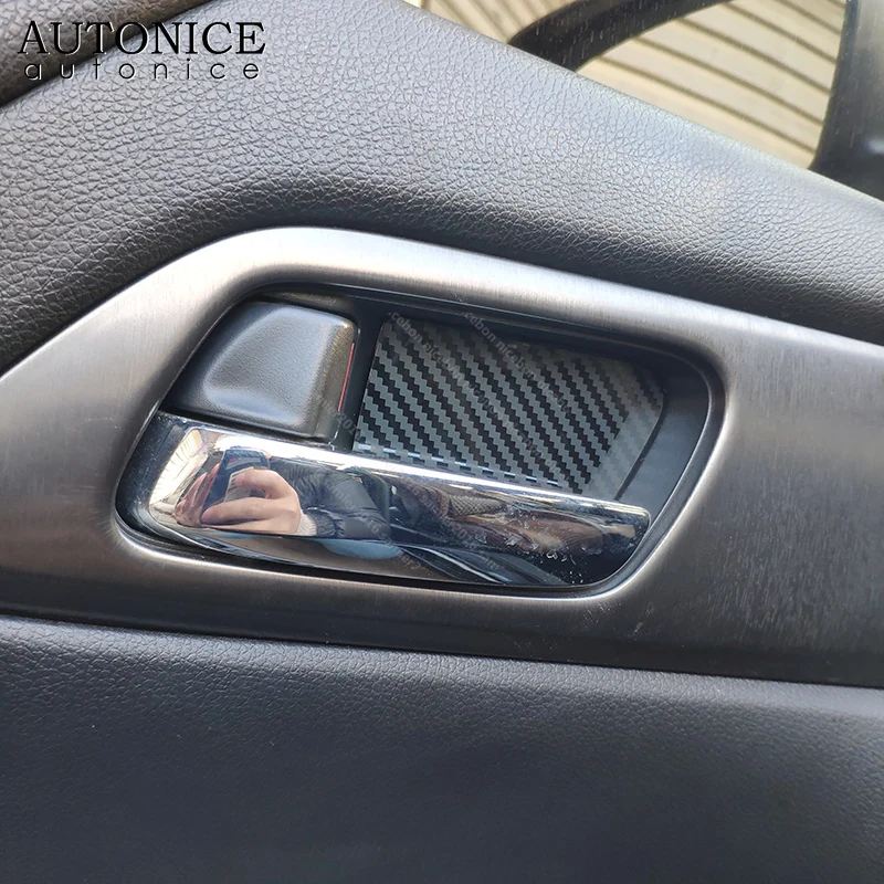 Внутренняя дверная чаша из нержавеющей стали карбоновое волокно цвета