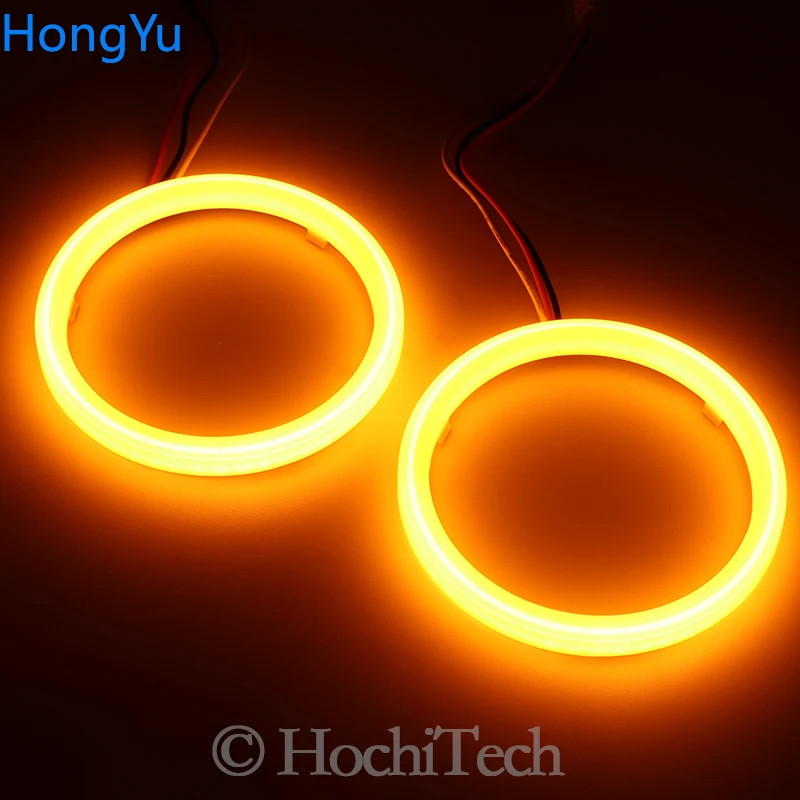 Хлопок горки LED противотуманных фар белый Янтарный ангельские глаза гало кольца