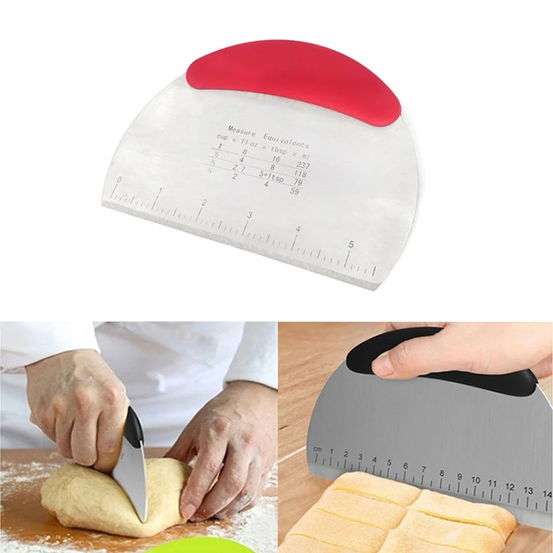 Shaving Cutter Scale Cutters Pizza Dough Scraper Bread Separator Flour Pastry Cake Tool Stainless Steel DIY Baking Supplies