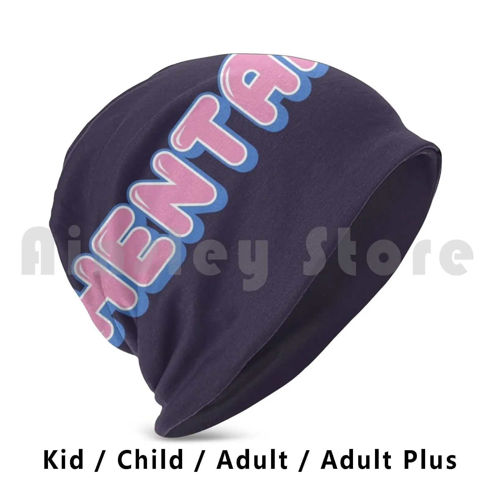 

Hentai Beanie Hedging Cap DIY Print Cushion Hentai Manga Anime Funny Parody Colors Pink Kawaii Cute Adorable Blue White