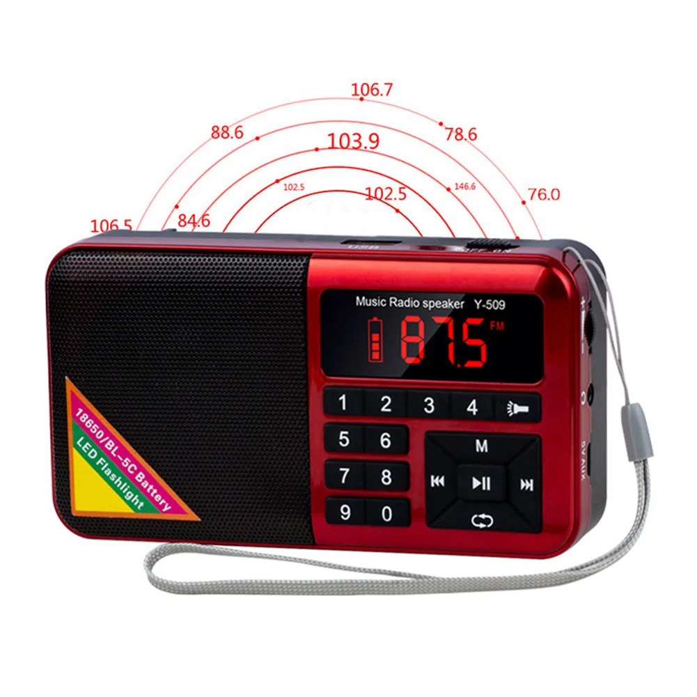 Новый портативный радио для пожилых многофункциональный медиа динамик MP3