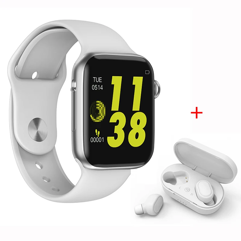 white earphone LEMFO, Смарт-часы, 1,54 дюймов, экран ЭКГ, монитор сердечного ритма, фитнес-трекер, Bluetooth, вызов, циферблат, ответ, умные часы для мужчин и женщин - Цвет: white earphone