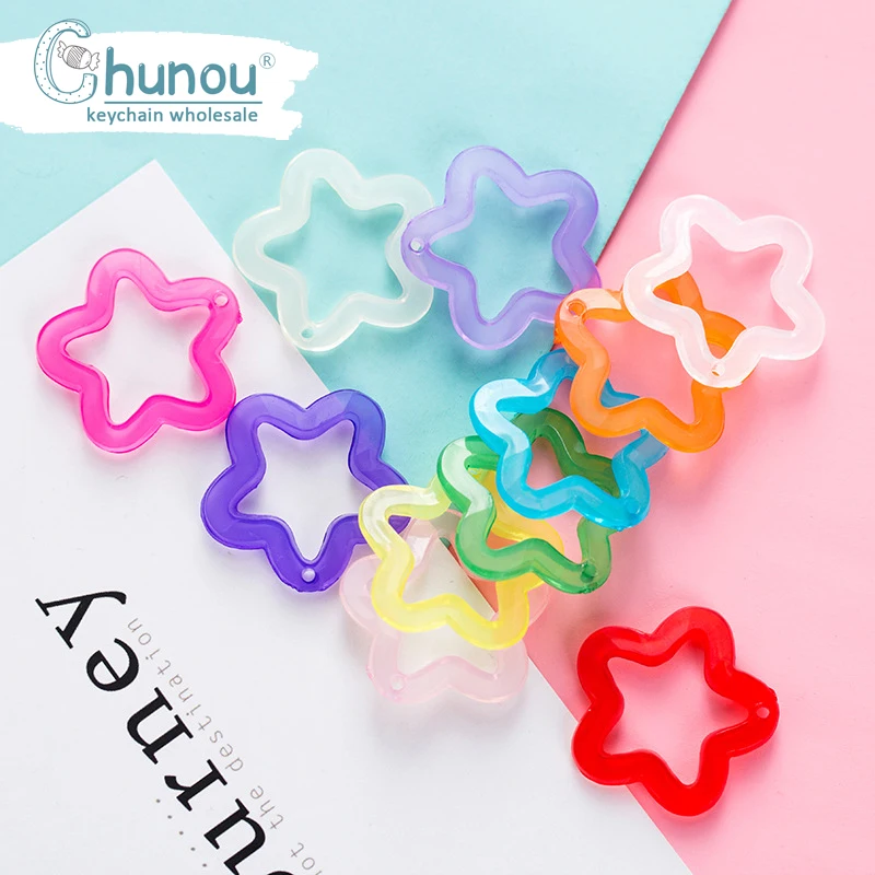 40 шт./партия женские акриловые шармы Звезда|Брелоки| |
