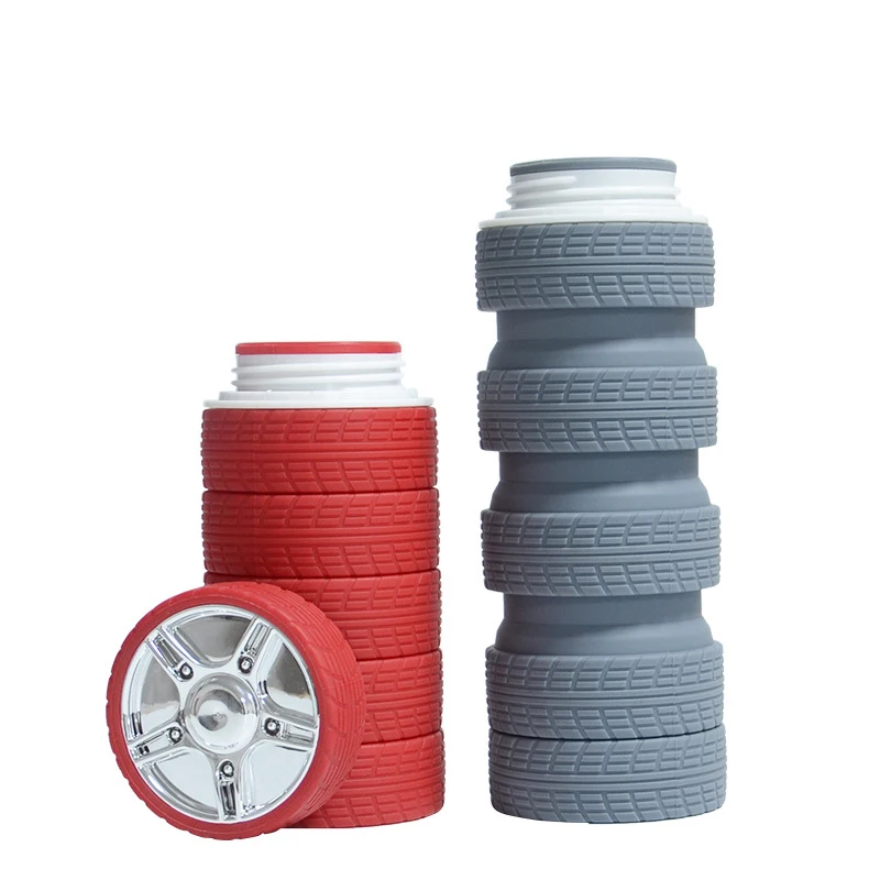 2021 Новинка 750 мл без бисфенола А силиконовая складная спортивная чашка