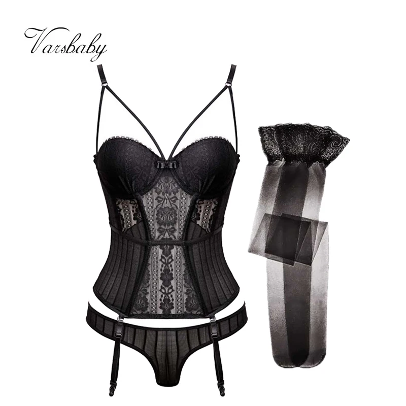 

Комплект нижнего белья Varsbaby, 1 комплект с бюстгальтером и 1 пара чулок