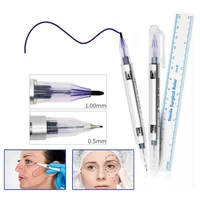 1 set surgical eyebrow skin tattoo marker pen tool accessories with measuring ruler