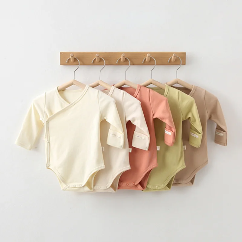 Ircomll Baby Boys Girl Clothes Newborn Romper Solid Cotton comfortable Bodysuit+hats Long Sleeves Playsuit For Kids | Детская одежда и