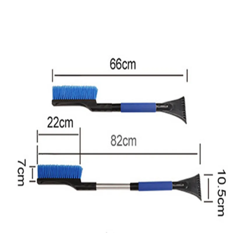 Выдвижная щетка для снега 2 в 1 лопатка размораживания Удлиняемая со скребком