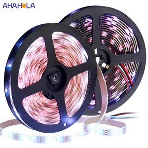 Светодиодная лента Ws2812b SMD 5050, водонепроницаемая Диодная Led полоска для подсветильник Ки телевизора Ws2811 Ws2812