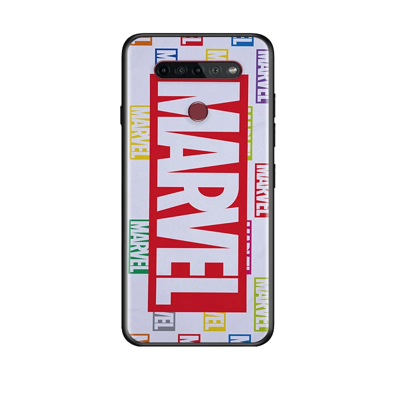 

Marvel Avengers Logo For LG G8 G8S G8X V30 V30S V40 V50 V50S V60 Q60 ThinQ 5G Soft Shell TPU Silicone Black Cover Phone Case
