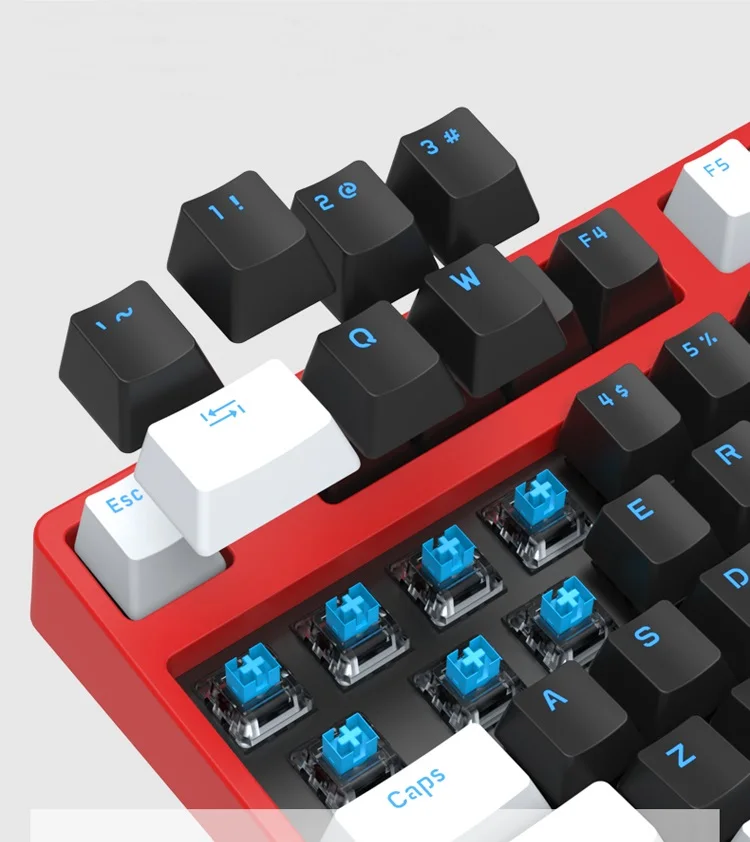 Новая эргономичная проводная USB Механическая игровая клавиатура FL-Esport MKa104s с