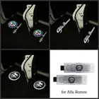 Для Alfa Romeo 159 светодиодный двери автомобиля Добро пожаловать светильник Logo проектор для Alfa Romeo 147 156 Джулия Giulietta Mito Stelvio автомобиль Brera Spider
