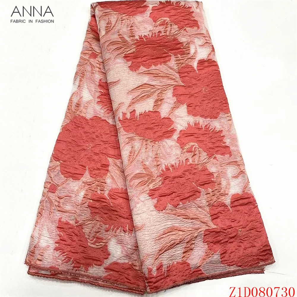 

Высококачественная жаккардовая ткань Anna, африканская кружевная ткань из органзы, нигерийская французская сетчатая ткань для шитья платья, ...