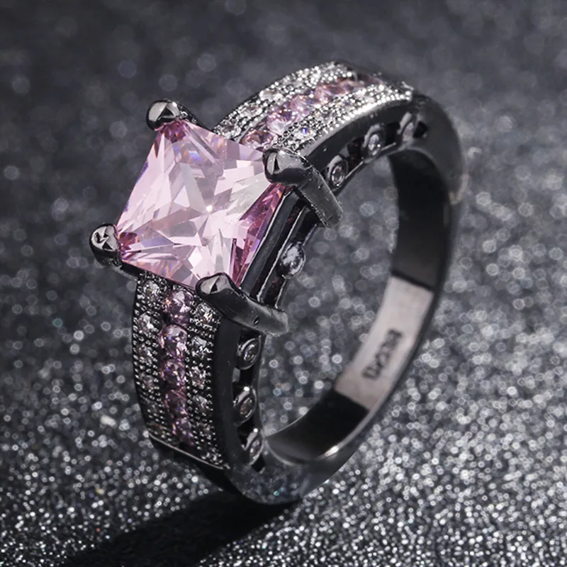 Роскошные женские розовые бриллианты 14K разнообразные свадебные кольца