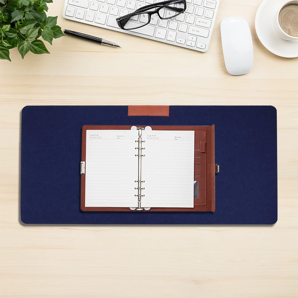 Черный темно серый синий коврик для мыши 70x32 см войлок большая основа