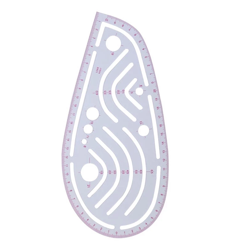 

KAOBUY Multifunction French Curve Ruler Plastic Apparel Sample Making, Cutting Ruler, Sleeve Measure for Sewing Measuring Ruler