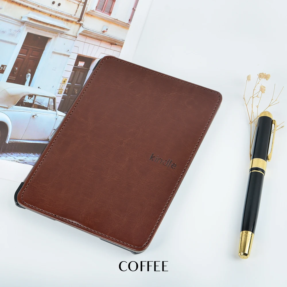 Роскошный кожаный чехол для Amazon kindle Paperwhite 4 Чехол PQ94WIF funda kindle paperwhite 4 чехол+ ремешок Подарочная пленка+ ручка