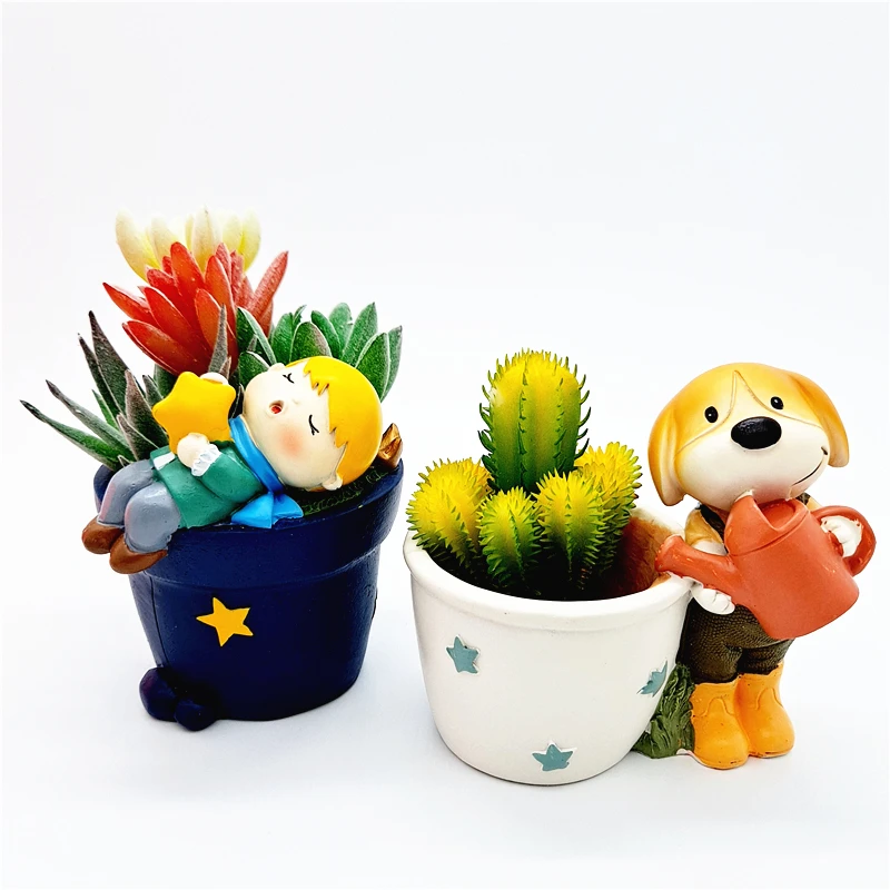 

Silicone mold cute cartoon succulent flower pot resin plaster candle concrete crystal epoxy mold DIY handmade