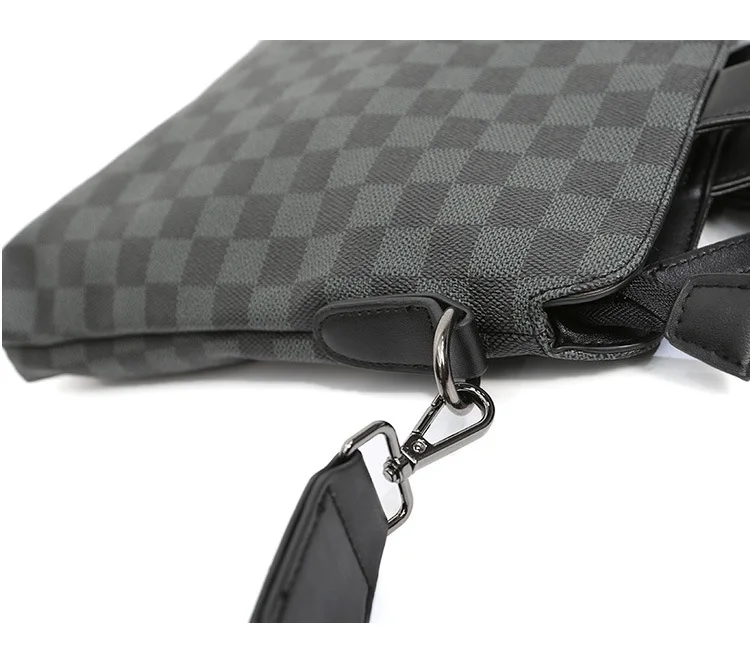

Men's Briefcase Shoulder Bag Leather Luxury Handbag Men Messenger Bag Designer Laptop Bag for A4 Documents Female Business Sac