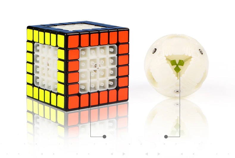 Qiyi X-MAN Shadow/Shadow M 6x6x6 Магнитный магический куб Qiyi 6x6 Магнитный скоростной куб Shadow M 6x6 cubo magico Магнитный 6x6 куб