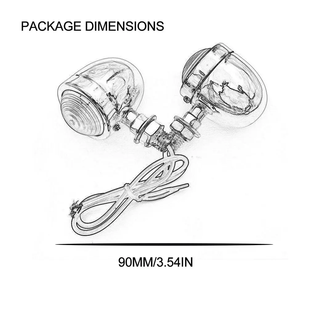 

Universal Motorcycle AMBER & Black Mini Bullet LED Turn Signals Brake Running Lights Turn Signals Indicators Hot