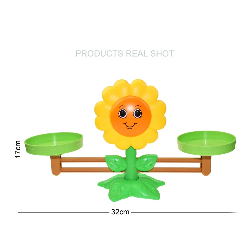 

New Sunflower Balance Toy Math Match Game Board Toys Educational Early Education Digital Kids Educational Balance Math Toy