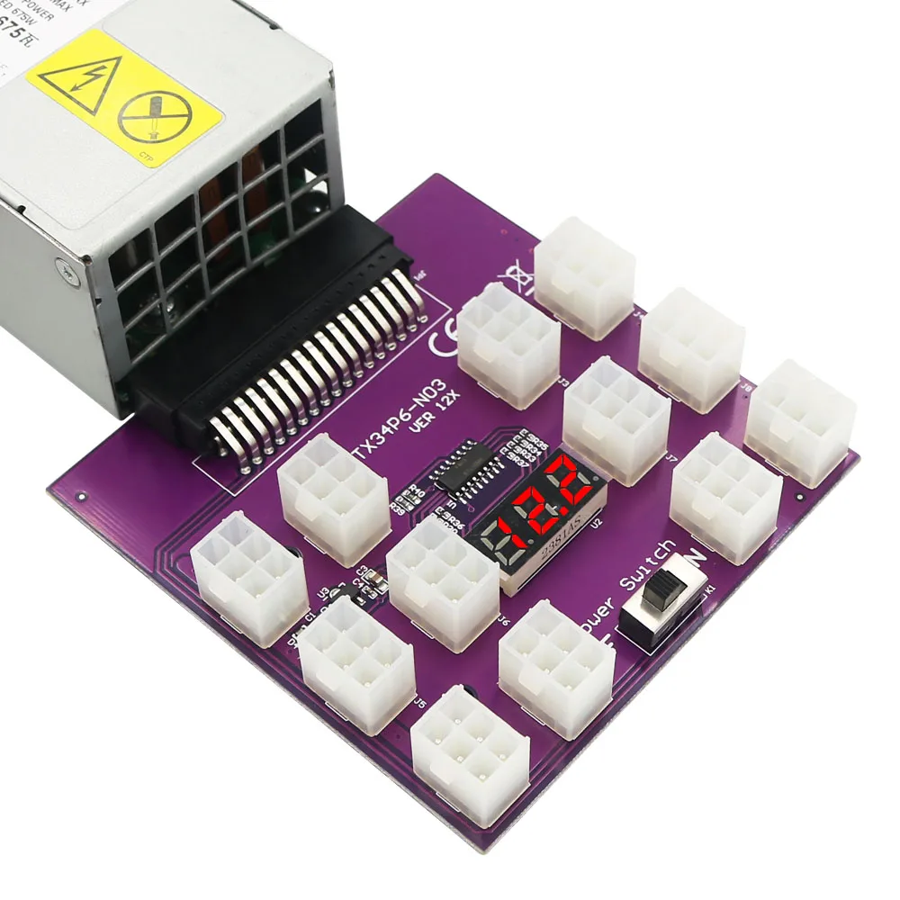 Коммутационная плата TISHRIC для модуля питания HP PSU серверный Разъем с 12 шт. ATX