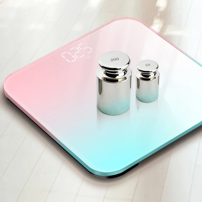 

Smart Electronic Bathroom Scales Body Fat LED Glass Display Floor Weight Scales Household Weighing Measuring Electronic Scales