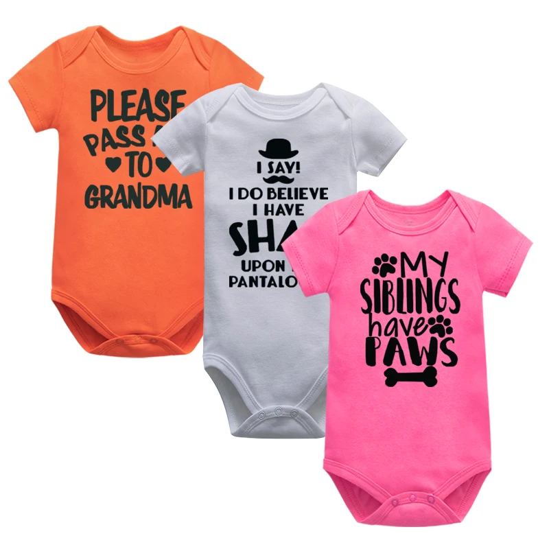 1 предмет боди для новорожденных черные с короткими рукавами малышей унисекс 100%