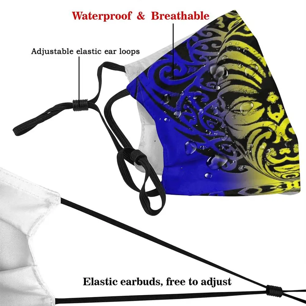 Тату-маска Ta Moko в новозеландском стиле забавная крутая Тканевая маска с