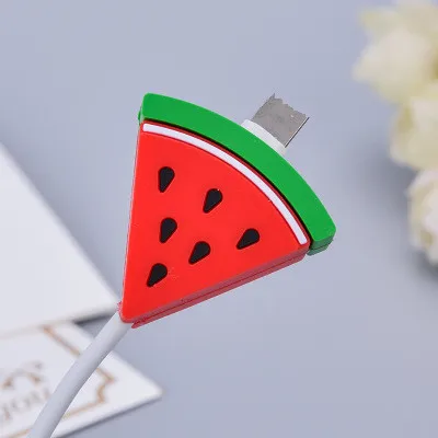 B Кабель Bite милые фрукты кабель протектор для Iphone USB кабель Органайзер Chompers зарядное устройство провода Держатель Pprotege кабель для игрушек забавные - Цвет: B