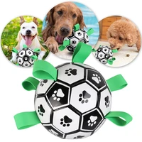 dog soccer ball indoor outdoor interactive dog toy with easy grab tabs unique fun dog tug toy dog water toy 2021 new