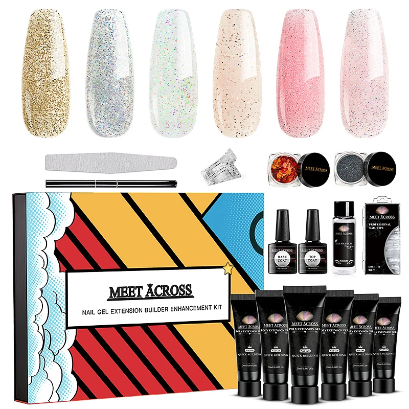 

Цветной полиуф-гель для наращивания ногтей, 6 шт./компл., 20 мл